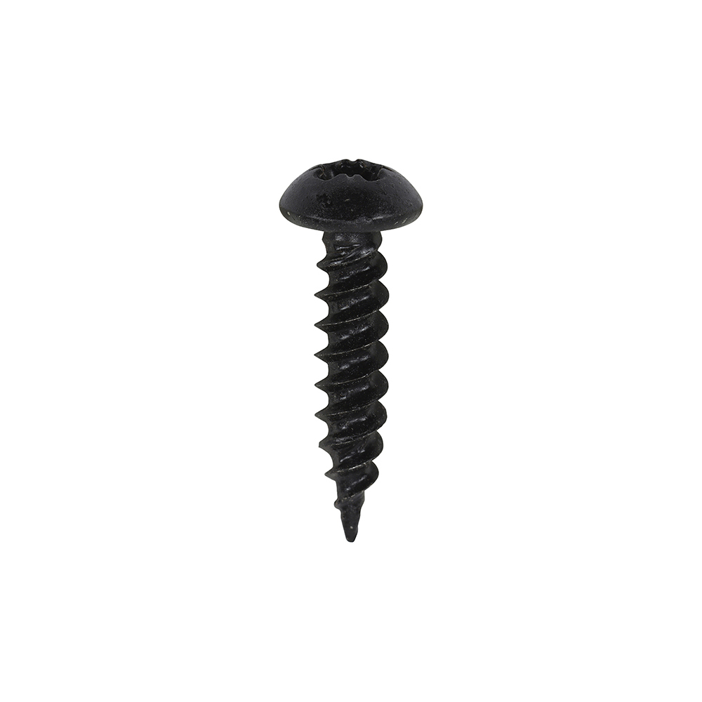 Timco Blackjax Woodscrews - PZ - Round - Black Organic - 8 x 3/4