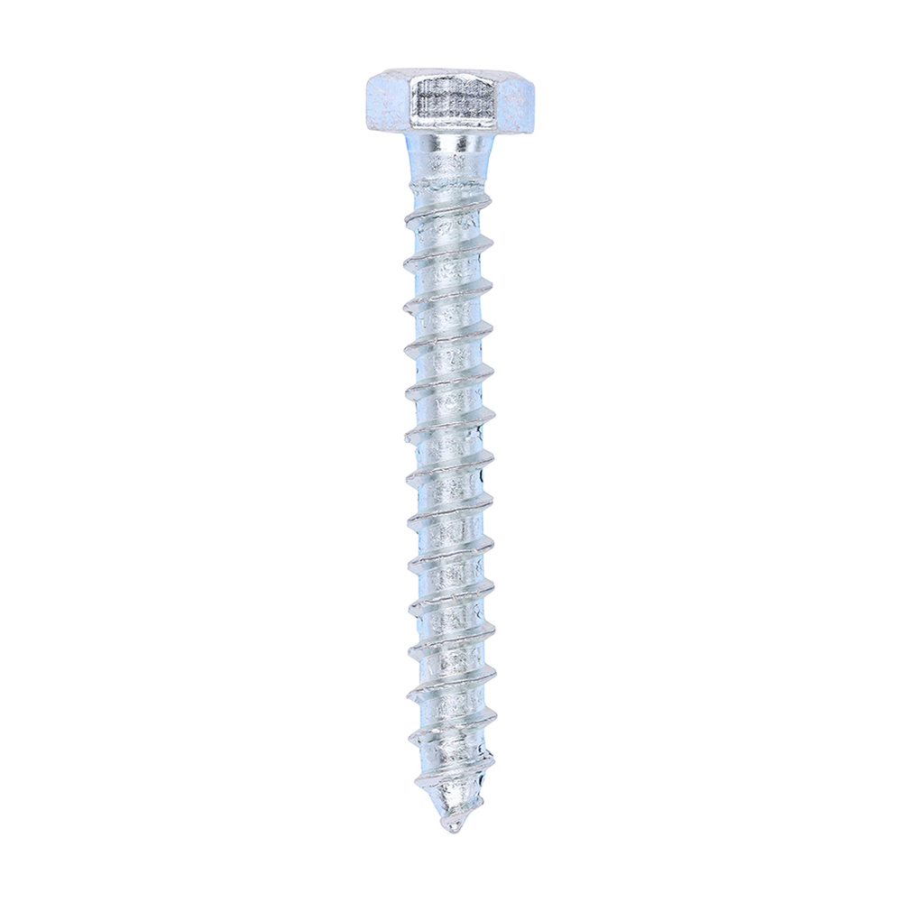 Timco Coach Screws - Hex - Zinc - 8.0 x 60 - Box of 100 - 0860CSC