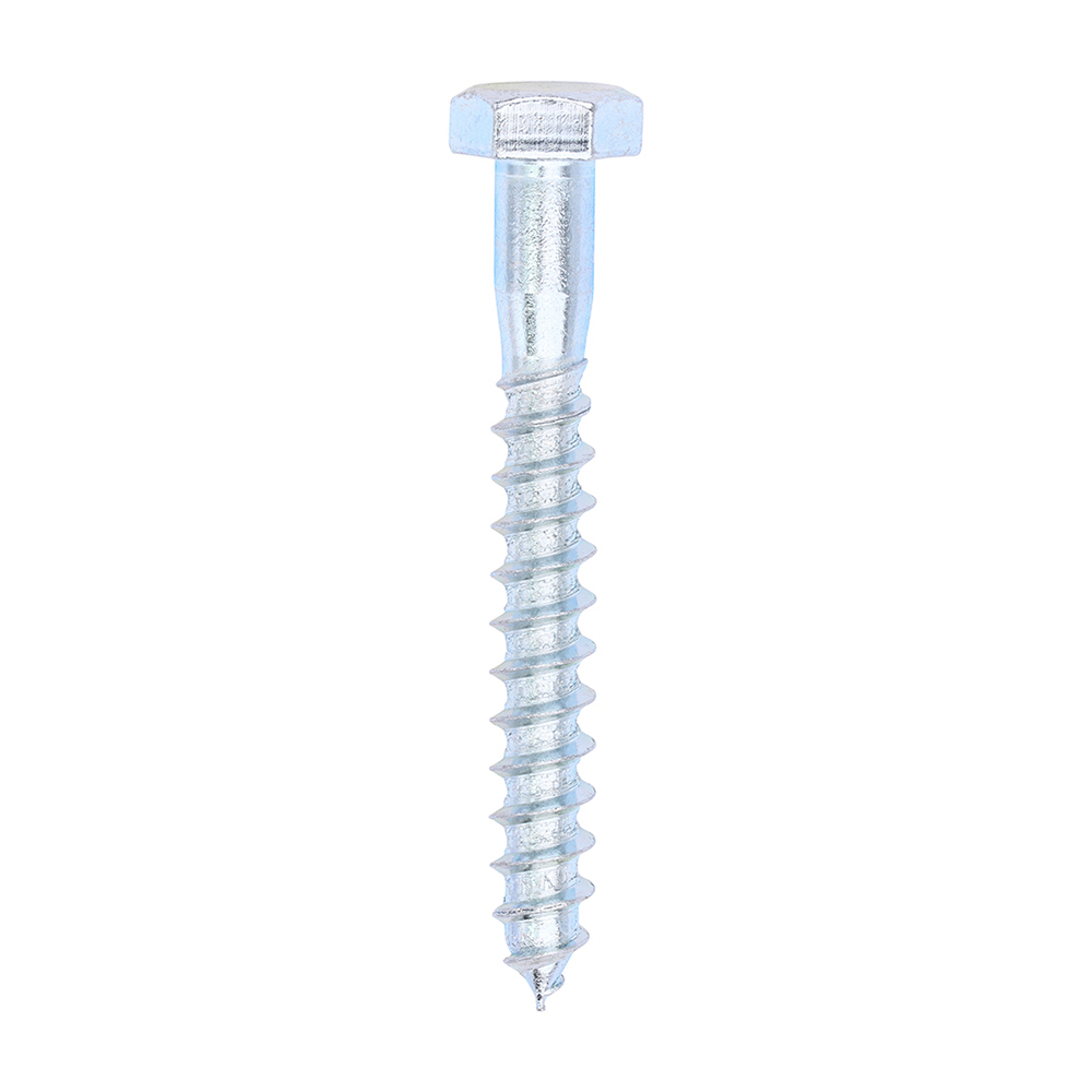 Coach Screws - Hex - Zinc - 8.0 x 65