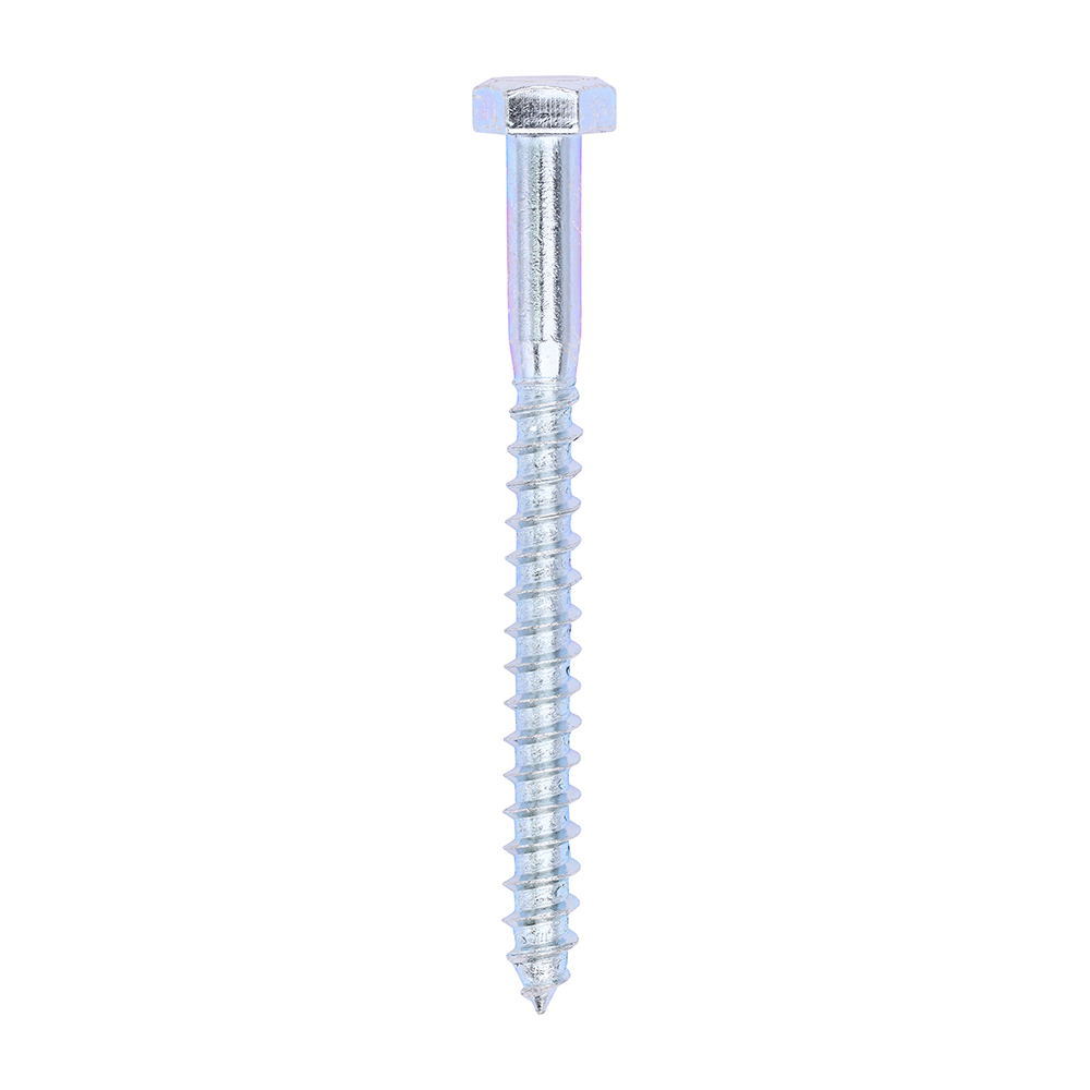 Timco Coach Screws - Hex - Zinc - 8.0 x 90