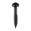 Timco Blackjax Woodscrews - PZ - Round - Black Organic - 10 x 1 1/4