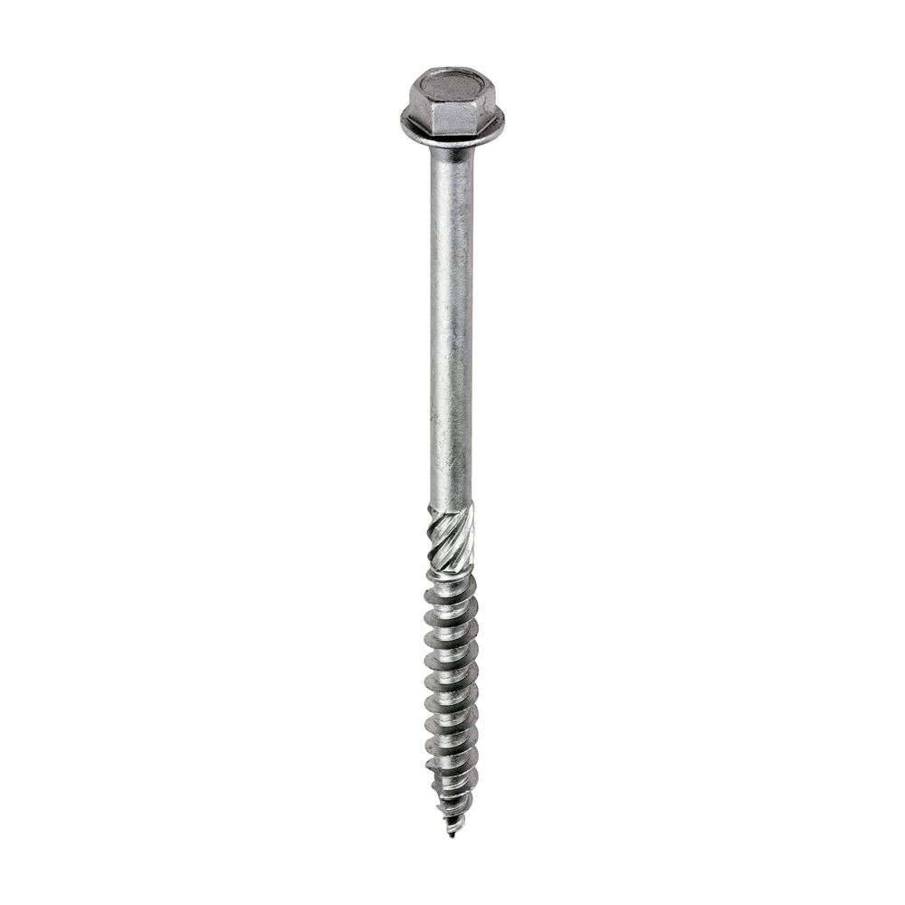 Heavy Duty Timber Screws - Hex - Exterior - Silver - 10.0 x 150