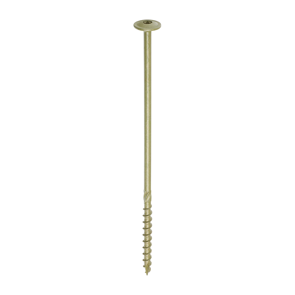 Timco Timber Frame Construction & Landscaping Screws - Wafer - Exterior - Green Organic - 8.0 x 225
