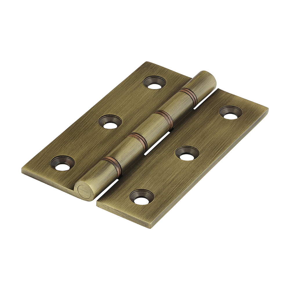 Shop Double Phosphor Bronze Washered Hinges - Solid Brass - Antique Brass 76 x 50