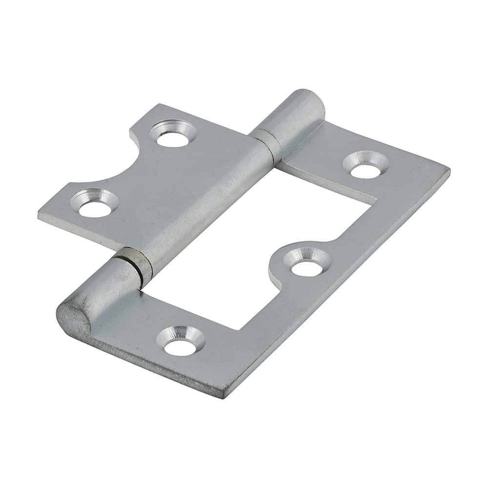 Plain Bearing Flush Hinges - Solid Brass - Satin Chrome