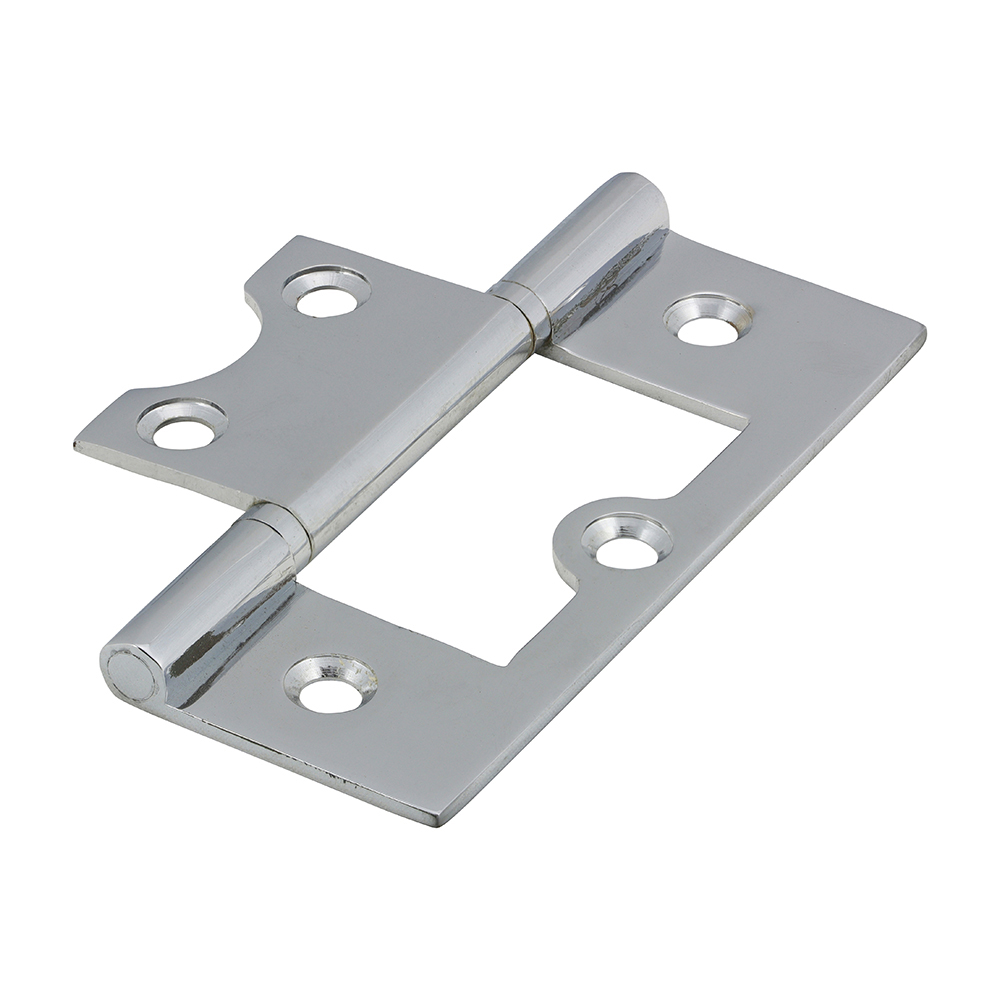 Plain Bearing Flush Hinges - Solid Brass - Polished Chrome