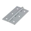 Solid Drawn Hinge - Solid Brass - Satin Chrome 75 x 40