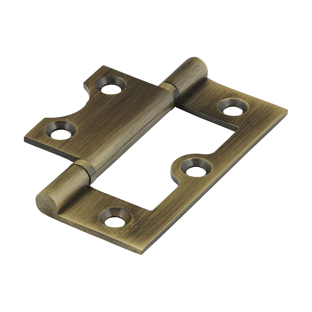 Plain Bearing Flush Hinges - Solid Brass - Antique Brass