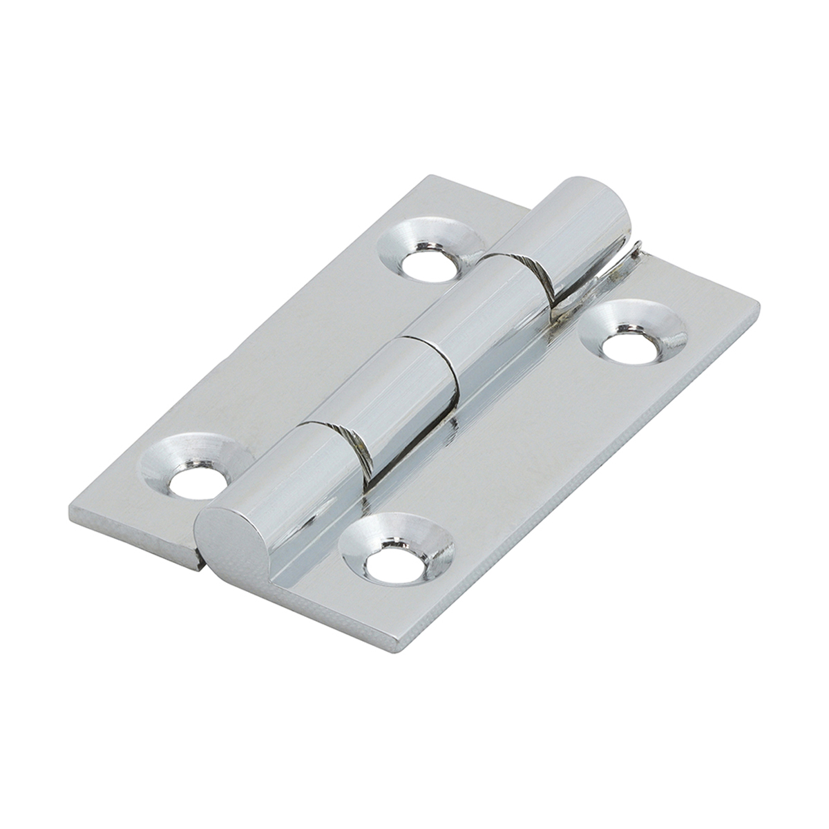 Solid Drawn Hinge - Solid Brass - Polished Chrome 38 x 22