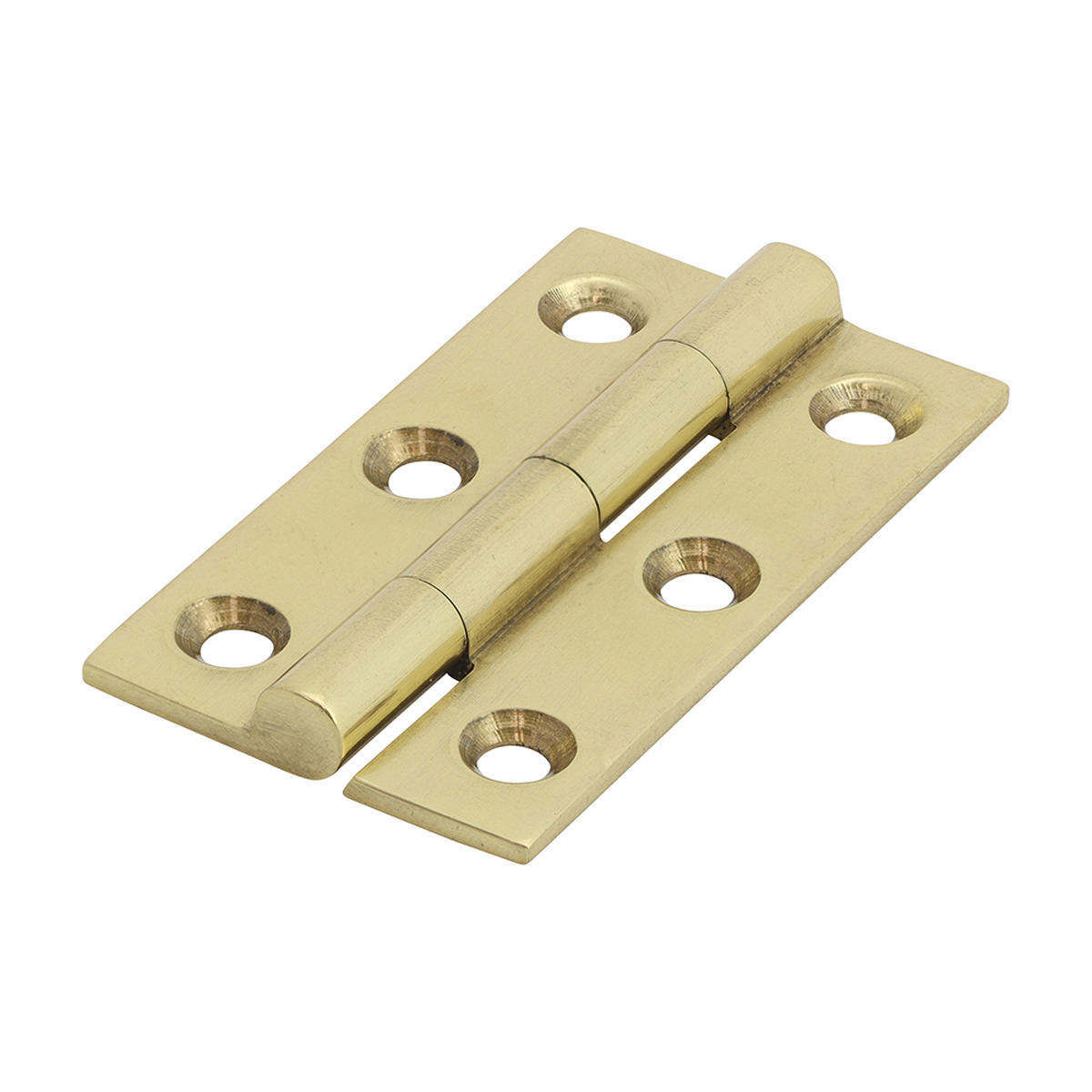 Solid Drawn Hinge - Solid Brass - Polished Brass 50 x 28