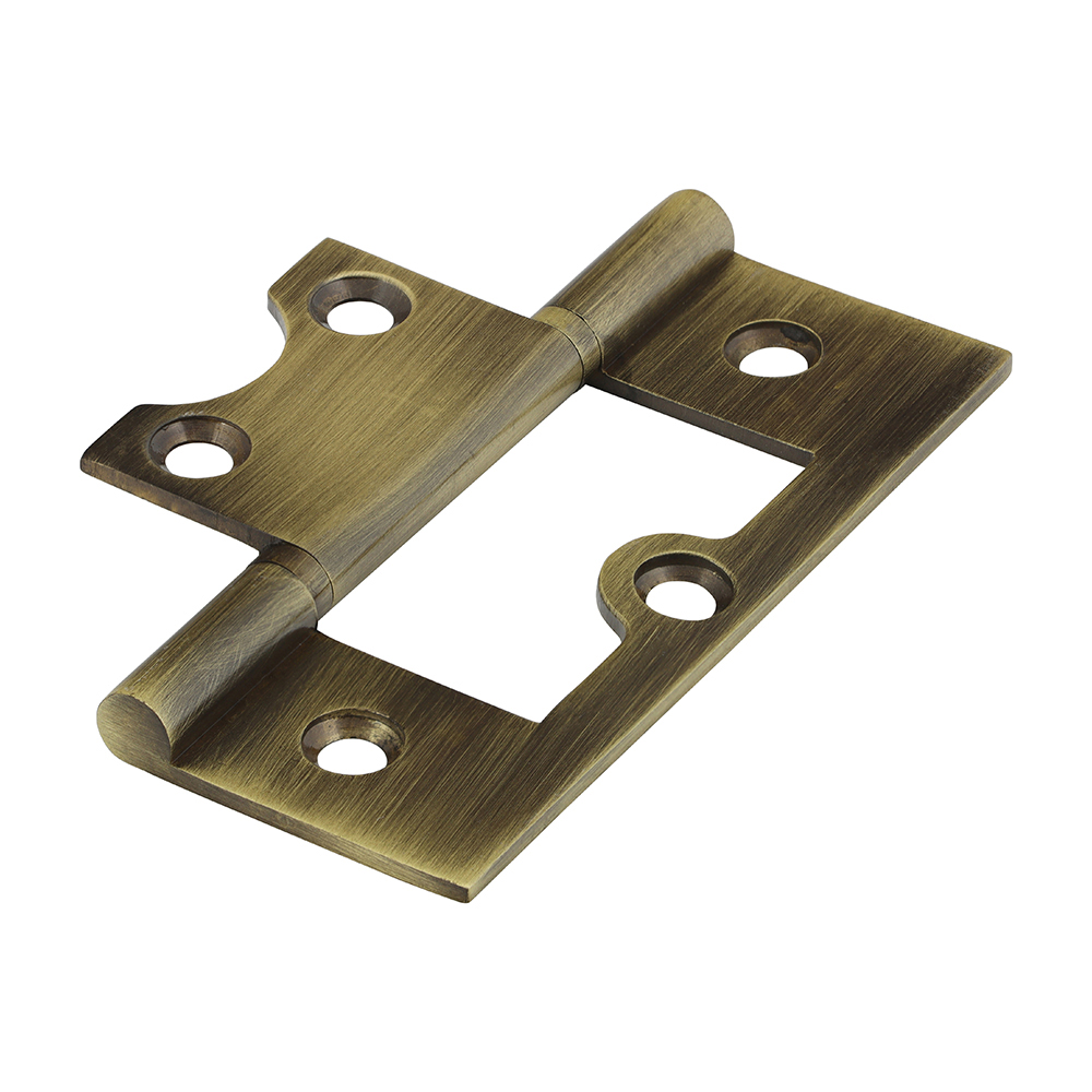Plain Bearing Flush Hinges - Solid Brass - Antique Brass