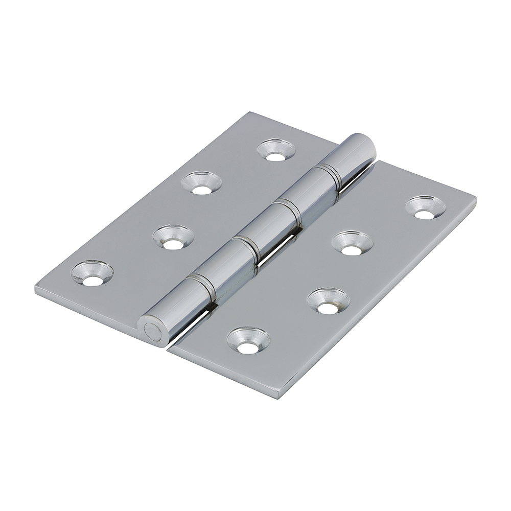 Shop Double Stainless Steel Washered Hinges - Solid Brass - Polished Chrome