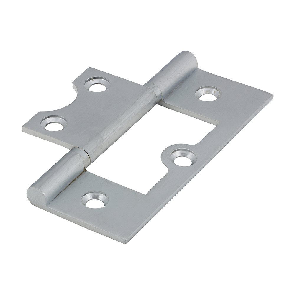 Plain Bearing Flush Hinges - Solid Brass - Satin Chrome