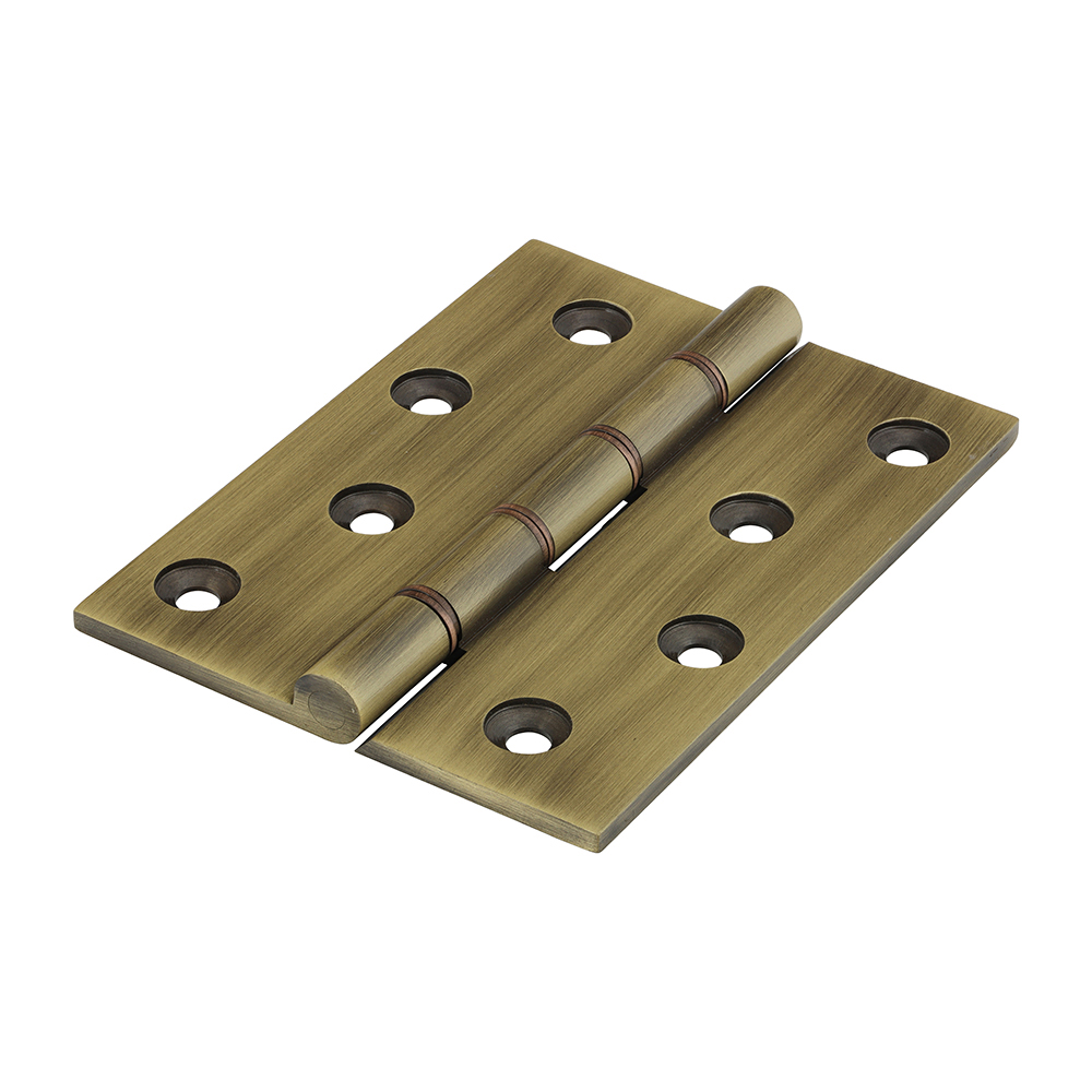Shop Double Phosphor Bronze Washered Hinges - Solid Brass - Antique Brass 102 x 75