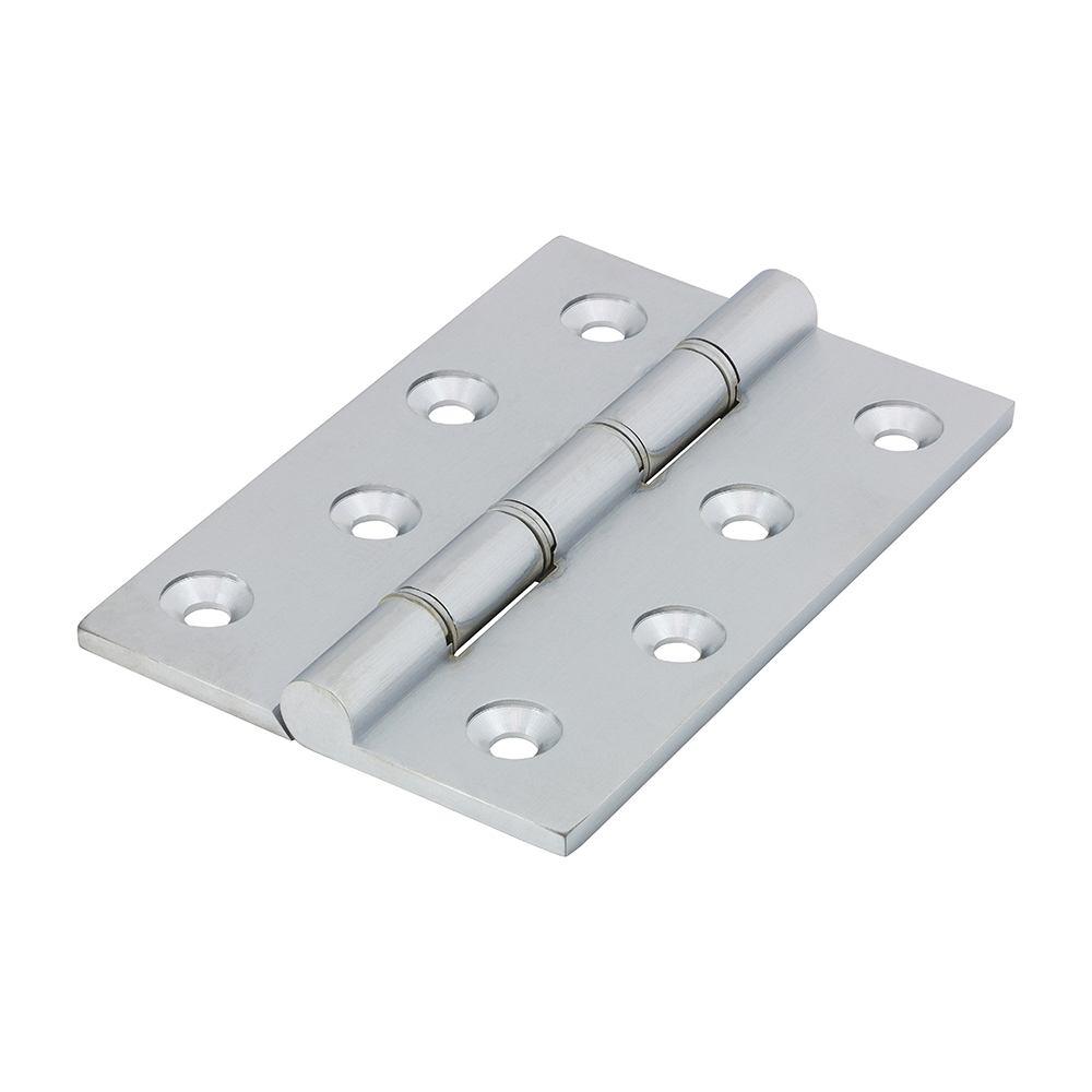 Shop Double Stainless Steel Washered Hinges - Solid Brass - Satin Chrome 102 x 67