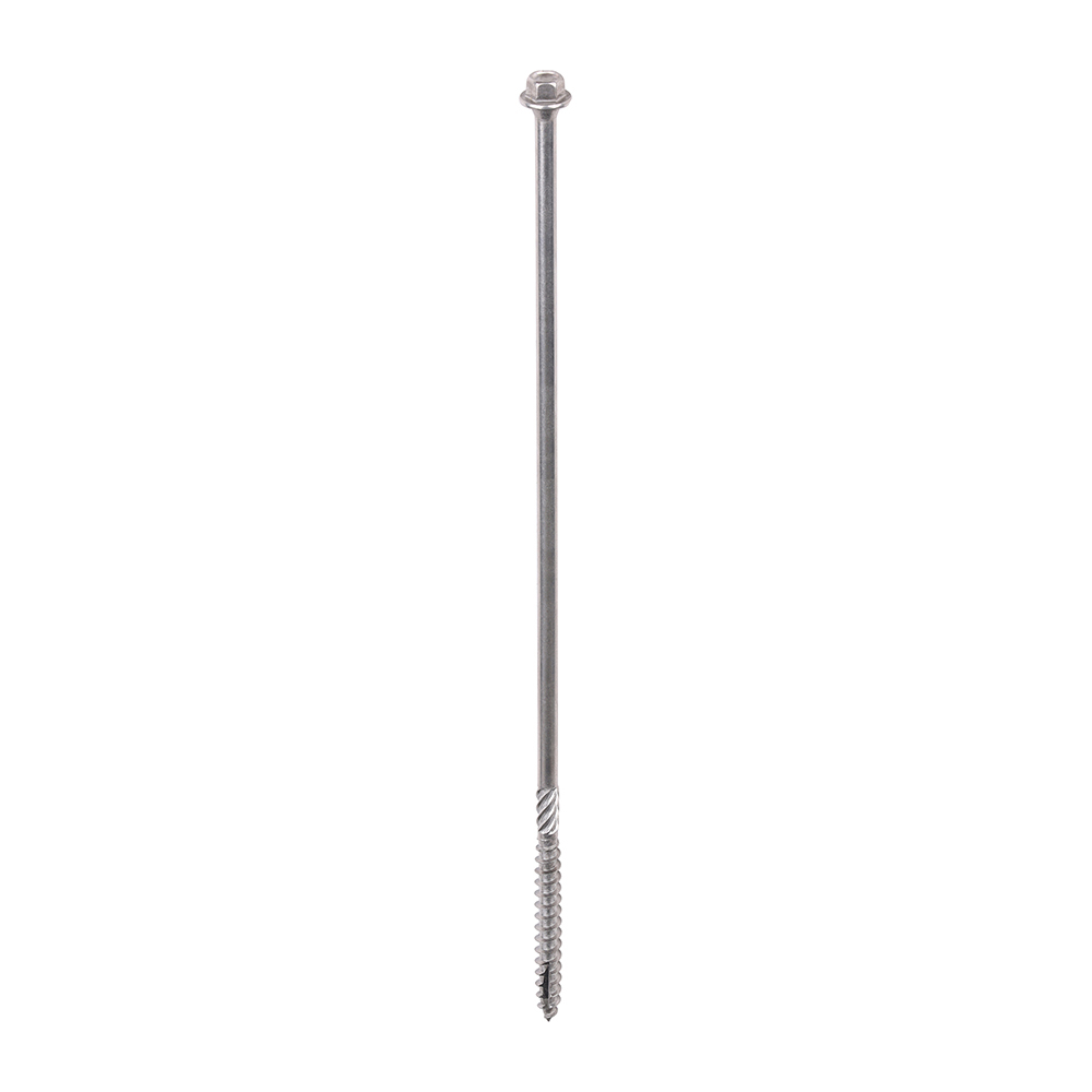 Timber Frame Construction & Landscaping Screws - Hex - A4 Stainless Steel - 6.7 x 250