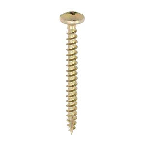 Timco Classic Multi-Purpose Screws - Yellow 4.0 x 35 - PZ - Pan Head - Box of 200 - 40035CLAP