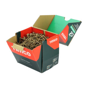 Timco C2 Strong-Fix Multi-Purpose Premium Screws - Yellow 4.0 x 40 - Industry Pack - PZ - Double Countersunk - Box of 1000 - 40040C2IND
