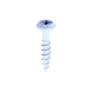 Timco Rainwater Screws - PZ - Low Profile Pan - Exterior - White - 5.0 x 25