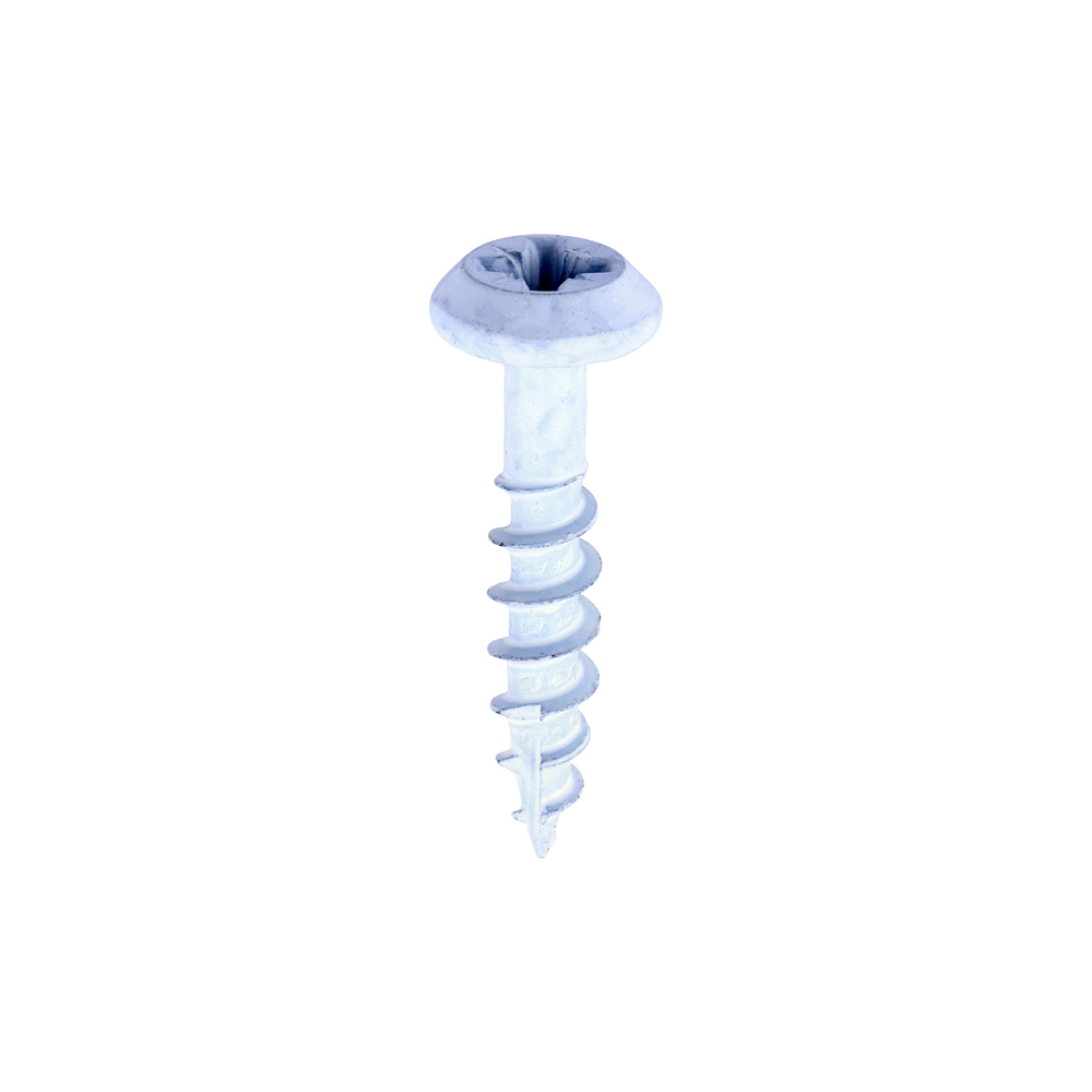 Timco Rainwater Screws - PZ - Low Profile Pan - Exterior - White - 5.0 x 25