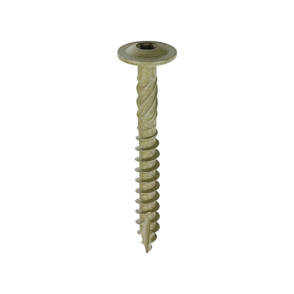 Timber Frame Construction & Landscaping Screws - Wafer - Exterior - Green Organic 6.7 x 60