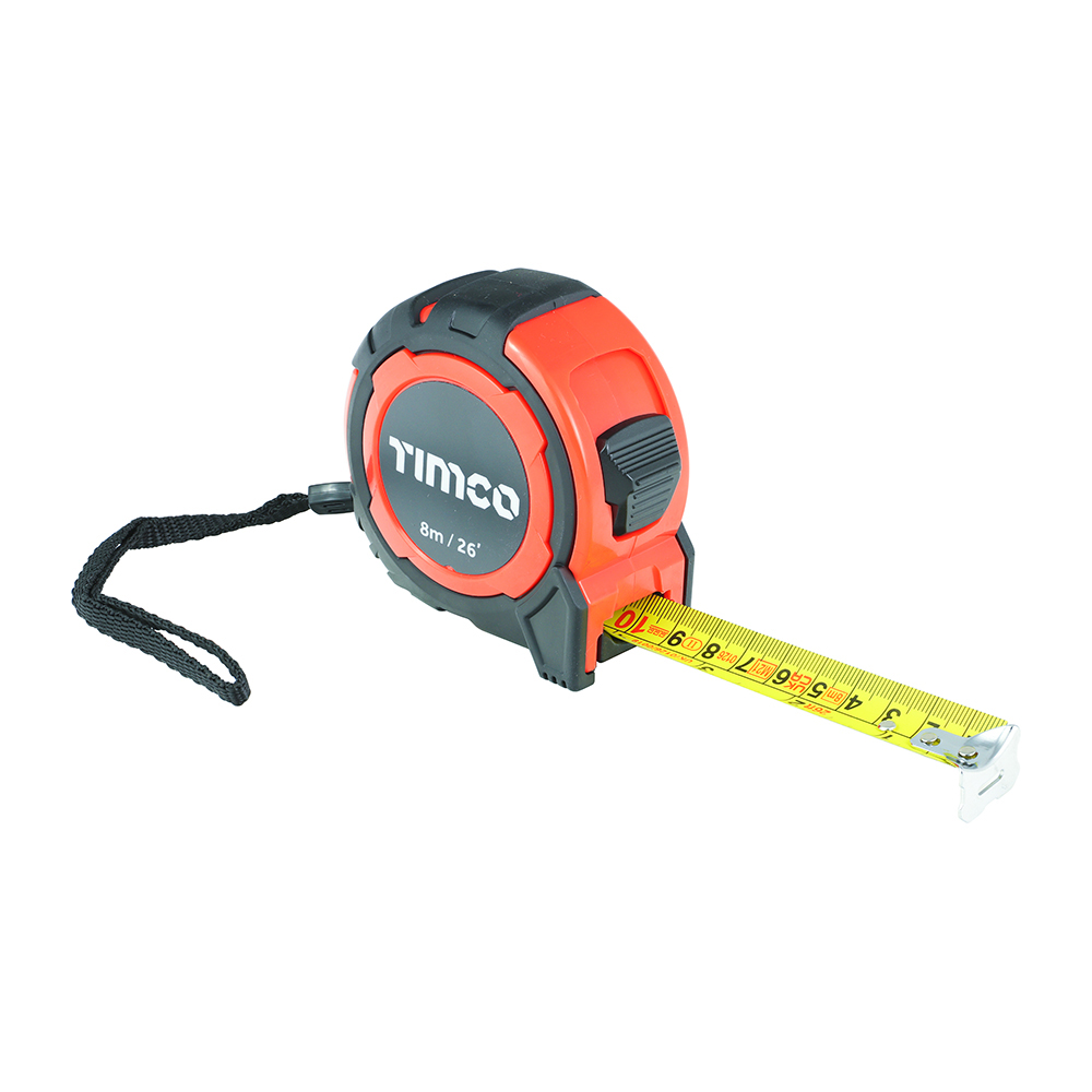 8MTAPEM_w2 Tape Measure 8m/26ft x 25mm - Extended