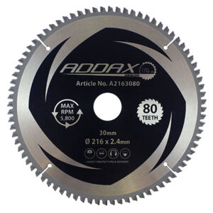 Timco -5° Circular Saw Blade - 216 x 30 x 80T - A2163080