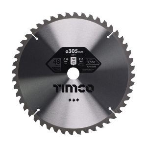 Timco -5° Circular Saw Blade - 305 x 30 x 48T - A3053048