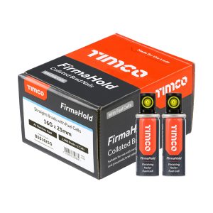 FirmaHold Collated Brad Nails & Fuel Cells - 16 Gauge - Straight - A2 Stainless Steel - 16g x 25/2BFC