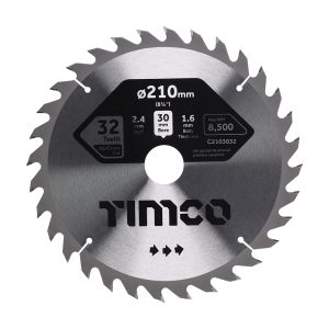 Timco Circular Saw Blade - General Purpose - Coarse/Medium - 210 x 30 x 32T - C2103032