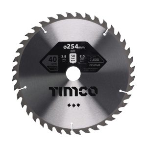 Timco Circular Saw Blade - Combination - Medium - 254 x 30 x 40T - C2543040