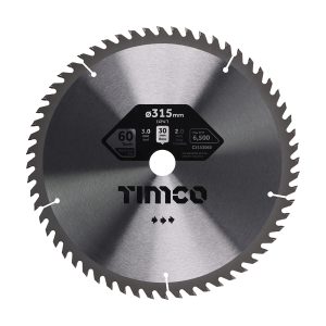 Timco Circular Saw Blade - Trimming/Crosscut - Medium/Fine - 315 x 30 x 60T - C3153060