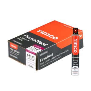 FirmaHold Collated Clipped Head Nails & Fuel Cells - Retail Pack - Ring Shank - FirmaGalv - 2.8 x 63/1CFC