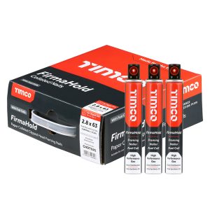 FirmaHold Collated Clipped Head Nails & Fuel Cells - Trade Pack - Ring Shank - Hot Dipped Galvanised - 2.8 x 63/3CFC