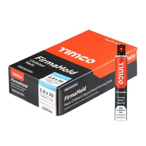 Firmahold Clipped Head Collated Nails & Fuel Cells - Retail Pack - Ring Shank - A2 Stainless Steel 2.8 x 50/1CFC