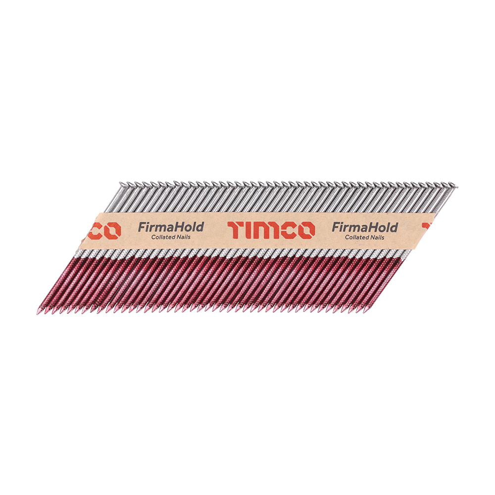 Timco FirmaHold 8 3.1 x 80 mm Collated Clipped Head Nails - A2 Stainless Steel - Retail Pack - Ring Shank - Box of 1100 - CSSR80