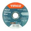 Timco Bonded Abrasive Disc - For Cutting - 115 x 22.2 x 1.0