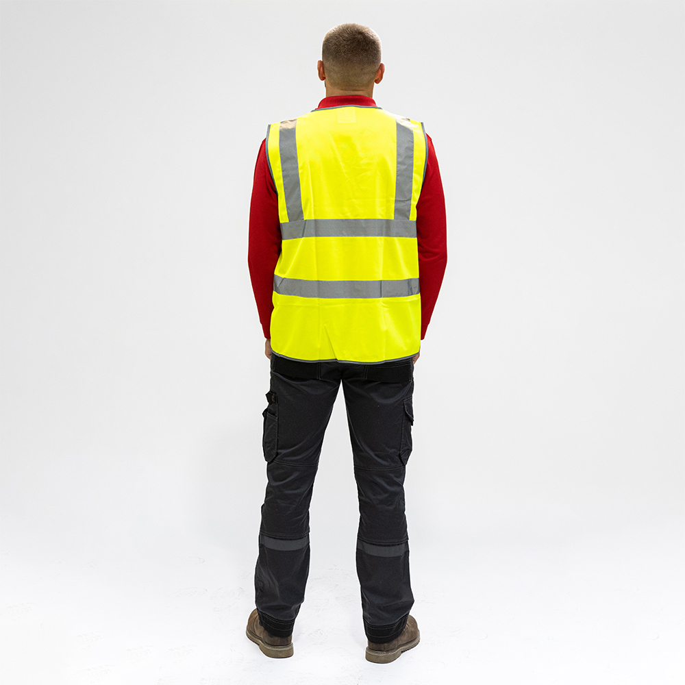 Hi-Visibility Vest - Yellow - Back View