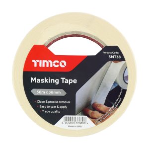 Timco Masking Tape - Cream 50m x 38mm - SMT38