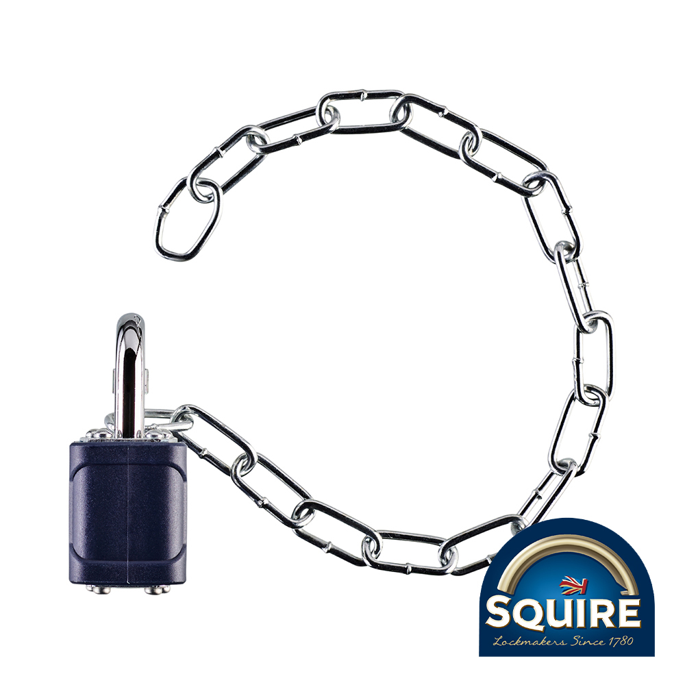 Stronglock Laminated Padlock & Chain - 37C - side view