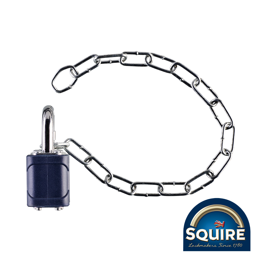 Stronglock Laminated Padlock & Chain - 39C - side view