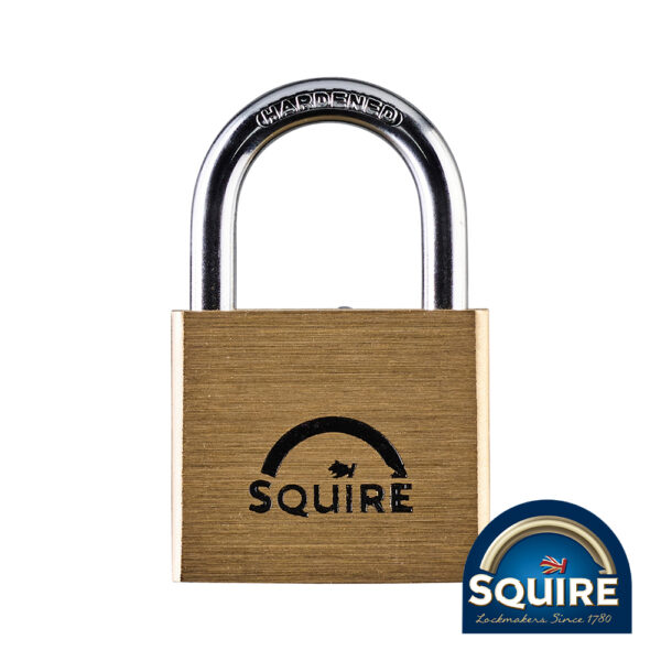 Squires Premium Brass Lion Padlock - Stainless Steel Shackle - LN4S