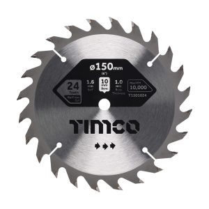 Timco Handheld Cordless Circular Saw Blade - 150 x 10 x 24T - T1501024
