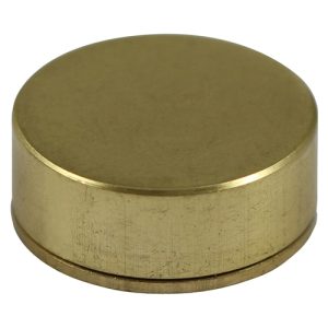 Timco Threaded Screw Caps 12mm - Solid Brass - Satin - TIMpac of 4 - TSC12SBP