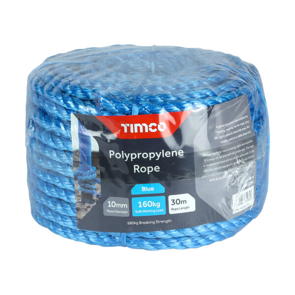 Timco - BR1030C - Blue Poly Rope - Coil - 10mm x 30m - 1 EA in Unit ...