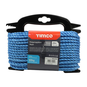 Timco - BR620W - Blue Poly Rope - Winder - 6mm x 20m - 1 EA in Unit