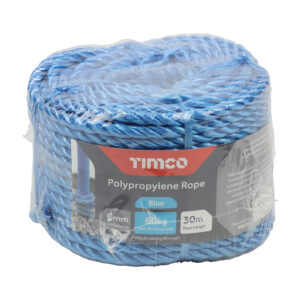 Timco - BR630C - Blue Poly Rope - Coil - 6mm x 30m - 1 EA in Unit
