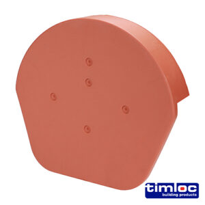 Timloc Dry Verge Ridge Round End Cap Terracotta - 265 x 240mm