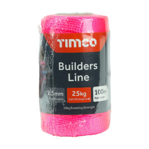Timco Builders Line - Pink - Tube 1.5mm x 100m - PBL100T