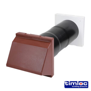 Timco - LOCACV7CBR - Thro-Wall VentSet Cowl&Baff Br - 127 x 350 - 1 EA in Bag